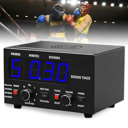Boxing Interval Timer, Professional Gymnastics Timer with LED Display, Workout Times and Selectable Cycle Reps, Gymnastics Interval Timer,Blue - color: Blue