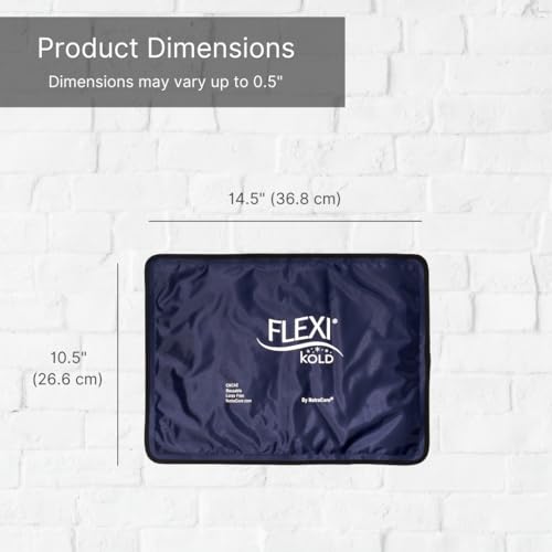 2 FlexiKold Gel Ice Packs (Standard Large: 10.5" x 14.5") - Reusable Cold Pack for Injuries, for Back Pain Relief, Migraine Relief Pad, After Surgery, Postpartum, Headache, Shoulder - 6300-COLD 2PK - size: Large (Pack of 2)