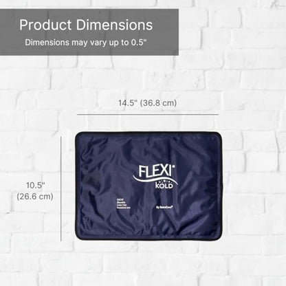 FlexiKold Gel Ice Packs (Standard Large: 10.5" x 14.5") for Injuries Reusable, Back Pain Relief, Knee Wrap, After Surgery, Ice Pack for Knee, Shoulder - 6300-COLD by NatraCure - size: Large (Pack of 1)