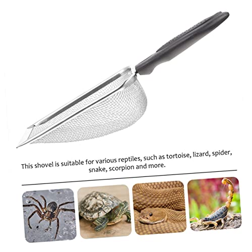 VANZACK 2pcs Stainless Steel Reptile Shovels for Convenient Litter Cleaning Substrate Tool for Tortoises Lizards Snakes and More Practical Accessory for Reptile Care