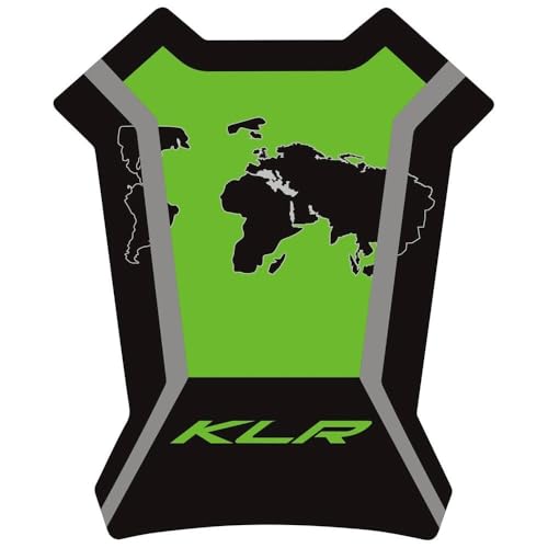 KLR650 Tank PAD Front Side Tank Pad Fuel Stickers Compatible with Klr650 2022-2025 3D Gel Tank Fuel Gip Decal KLR650 Sticker Pad(Green) - color: 144 Green