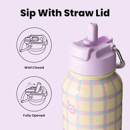 BOTTLE BOTTLE 32oz Insulated Water Bottle with Pill Box | Stainless Steel,Sport Water Bottle, with Straw Dual-use Lid and Pill Box, Design for Gym - color: VivaBands