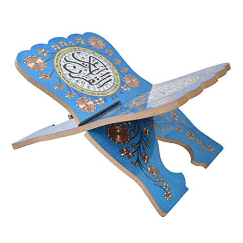 Wooden Folding Book Stand Holder for Holy Scripture Reading, Desktop Religious Book Rack Display, Adjustable Wooden Book Holder for Teachers Kids, Durable Boxwood Book Stand (JM01861)