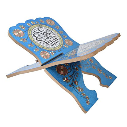 Wooden Folding Book Stand Holder for Holy Scripture Reading, Desktop Religious Book Rack Display, Adjustable Wooden Book Holder for Teachers Kids, Durable Boxwood Book Stand (JM01861)