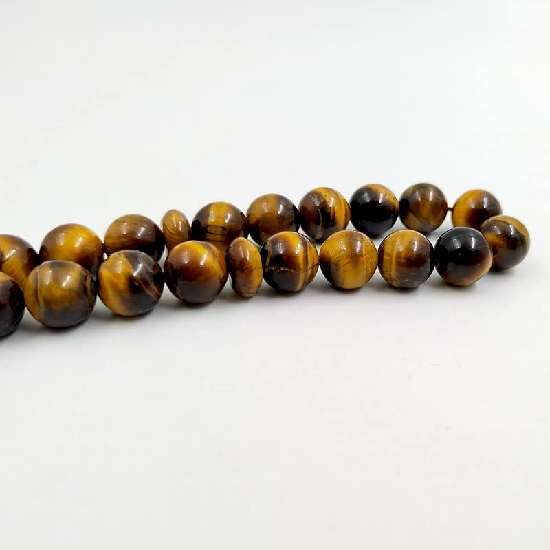 ALBASHAN Tasbih Men Natural Tiger Eye Stone Prayer Beads Muslim Misbaha 33 45 51 66 99 100Beads Professional Rosary Bead (10mmx45beads) - color: 10mmx45beads