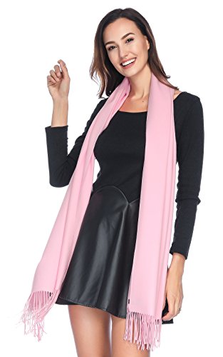 Pashmina Shawl Wraps Scarves Evening Dresses Wedding Bridesmaid for Women - color: Pink