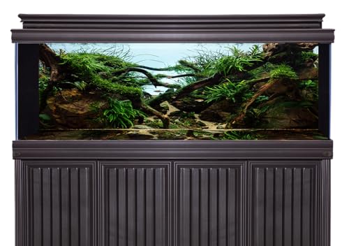 48x18 inches Aquarium Fabric Background Grass Leaves with Stone Aquarium Backdrop River Bed & Lake Aquatic Plant Fish Tank Aquatic Plants Background - size: 48X18inch