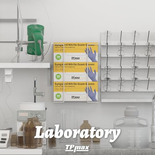 TPmax L Size Gloves Box Holder Glovesbox Wire Rack Dispenser for Gloves,Tissues Paper Towels Organizer - Mounting Accessories Included - Holds 3 boxes - Perfect for Lab, Food Service and Home - style: Triple