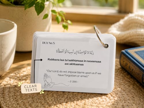 Forty (40) Rabbana Dua Flash Cards Rabbana Dua from the Quran in Arabic English Translation and Transliterations for Muslims