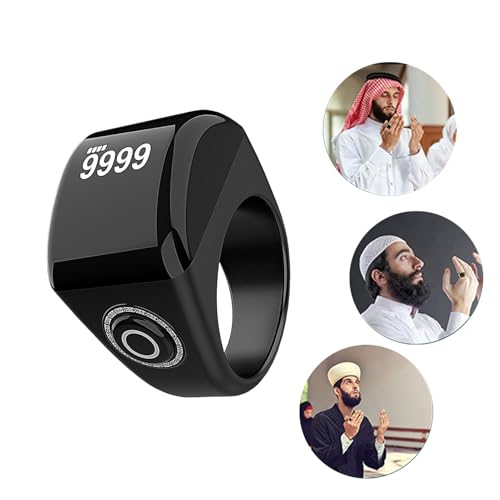 LICAEVEY Smart Tasbih Counter Ring, APP Reminder Digital Display Muslim Islamic Prayer Ring for with Intuitive Counting Experience, Enhanced User Interface