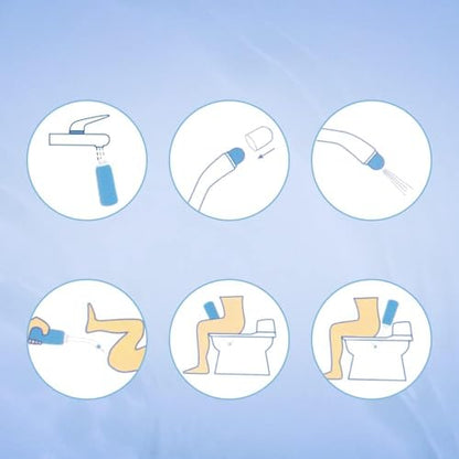 550ML Portable Foldable Bidet Bottle, Blue– Travel-Friendly, Leak-Proof, Personal Hygiene Bidet for Home, Office, Outdoor & Postpartum Care