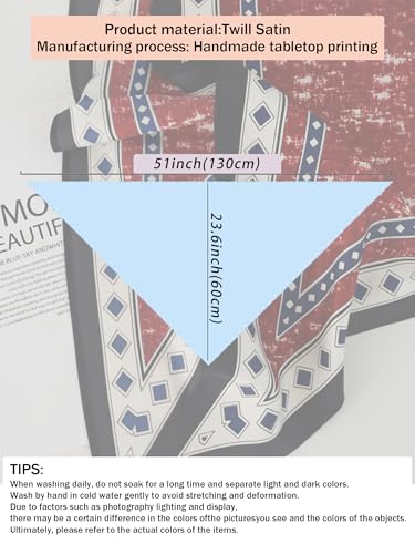 Triangle Shawls Scarf Head Hair Neck For Women Scarves Fashion Silk Feeling Lady Lightweight 51 * 23.6inch - color: K14-red Fragmented Star River（51*23.6inch）