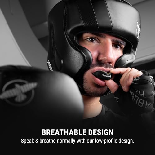 Hayabusa Combat Sports Mouth Guard Youth, Kids and Adult Sizes Comes with Case - Black/Gold, Adult - color: Black/Gold, size: Adult