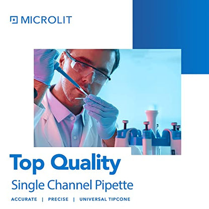 Single-Channel Pipette, Adjustable Volume - Accurate & Calibrated | For 2-20ul Liquid Capacity, Compatible with 20ul Pipette Tips - size: 2-20ul, style: Single-Channel