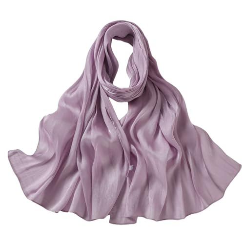 SUNDSGT Hijab Scarf for Women Silk Feeling Hijabs for Women Muslim Lightweight - color: Purple