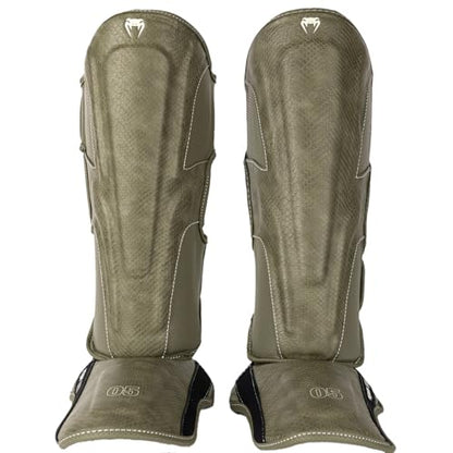 Venum Impact Evo Scales Shin Guards - color: Army Green
