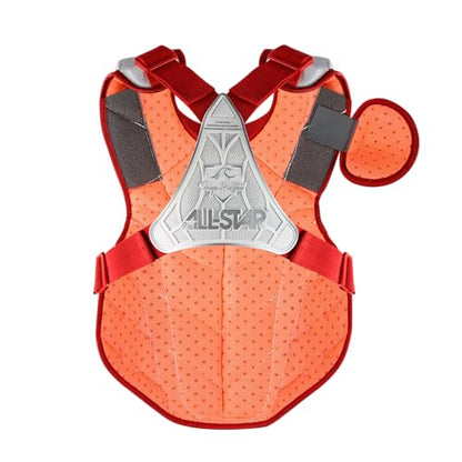 All-Star Adult PHX Paige Halstead Fastpitch Softball Chest Protector - color: White/Scarlet, size: Medium