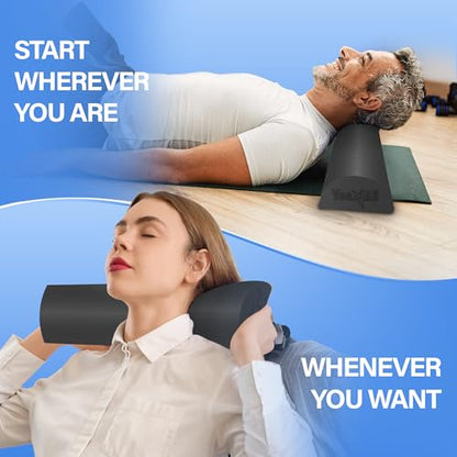 Yes4All Medium Firm Half Foam Rollers for Post-Workout Relaxation, 12/18/24/36 inch PE Foam Roll for Back Massage & Yoga Exercise - color: Black, style: 24-inch