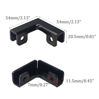 4PCS L-Shape Glass Corner Clips, Panel Fixing Brackets for 8-10mm Display Cabinet and Aquarium(Black)