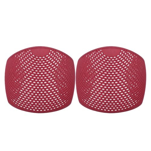Bewinner Lightweight Hijab Under Scarf Base Layer | 2 Pack Non Slip Hair Grip Band Elastic Headband for Sports Black (Deep Red) - color: Deep Red