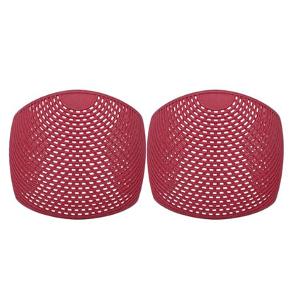 Bewinner Lightweight Hijab Under Scarf Base Layer | 2 Pack Non Slip Hair Grip Band Elastic Headband for Sports Black (Deep Red) - color: Deep Red