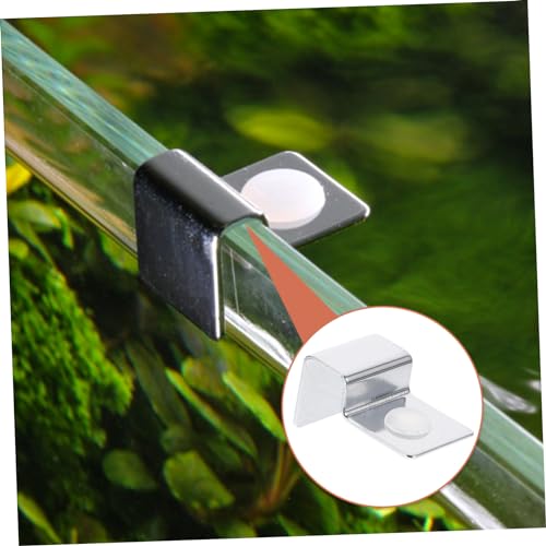 NOLITOY 3sets Aquarium Top Cover Clips 10mm Fish Tank Glass Clip Easy to Use Mounting Holders 4pcs*3