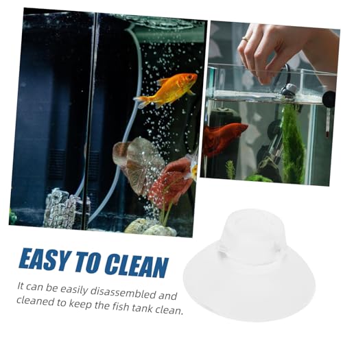 VICASKY 50pcs Aquarium Feeder Cup Suckers for Fish Tank Feeding Easy to Install Fixed Aquarium Feeder Accessories - size: 2.60X2.60X1.50CM