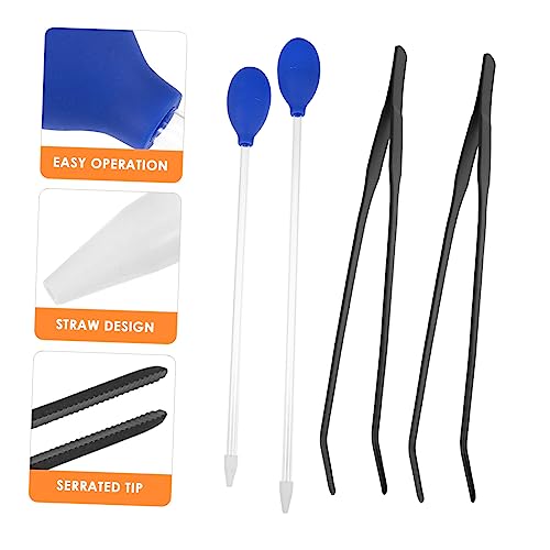 Abaodam 4Pcs Fish Tank Cleaning Tools Aquarium Tweezers Pipette for Easy Water Changes Durable Lightweight Aquarium Accessories for Plants Substrate and Aquatic Pets