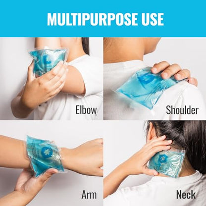 ICEWRAPS Reusable Ice Packs Compact 3 x 5 in, Soft Cooling, Pack of 6 | Hot or Cold Use, Puncture Resistant, Ice Pack for Everyday Comfort, Multi Use Gel Design, FSA-HSA Eligible - size: 6 Packs
