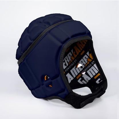 GameBreaker PRO Soft Headgear, D3O Protection for Football, Rugby, MMA, Lacrosse, Black, Medium, 7v7, Flag Football, Water Polo, Surfing - Adult and Youth - color: Navy Blue, size: Medium