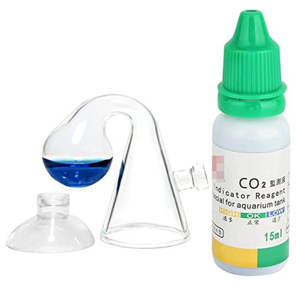 Co2 Drop Checker, Quickest Most Accurate Easiest to Use Glass Co2 Drop Checker for Aquarium Fish Tank with Solution (CO2 Checker with Solution) - color: CO2 Checker with Solution
