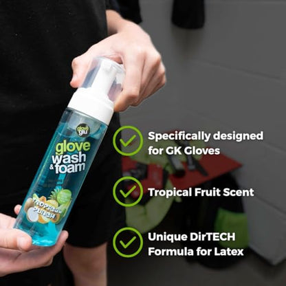 gloveglu Goalkeeper Gloves Wash & Foam | Specialized Foaming Wash Solution with DirTECH Latex Cleaning Formula | Deep Cleans Dirt & Sweat While Maintaining Grip and Glove Performance | 200ml - color: Tropical Punch