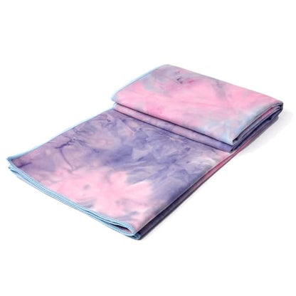 Eunzel Hot Yoga Towel Non Slip Yoga Mat Towel Non-Slip Sweat Absorbent Microfiber Towel for Hot Yoga, Pilates and Workout 72" x 26.5", Purple & Blue - color: Purple & Blue