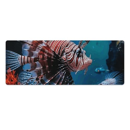 Large Size Gaming Mouse Pad Fish in Fish Tank Desk Mat Non-Slip Base Waterproof Desktop Writing Pad for Office Home - color: Fish in Fish Tank, size: 30x80cm