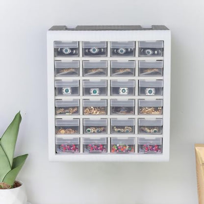 Gonice Craft Cabinet Organizer, 24 Drawer Plastic Parts Cabinet, Tool Storage Box for Screws, Nuts and Small Parts - style: screw organizer