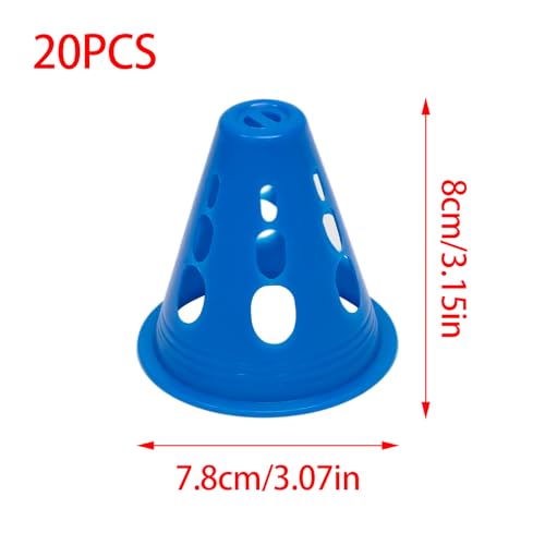 Mini Traffic Cones, Agility Training Cones Plastic Marker Cones, Small Practice Cones - style: With holes