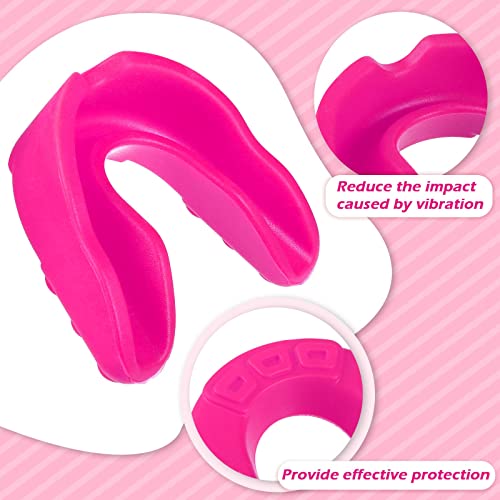Frienda 50 Pcs Football Mouth Guards Bulk Youth Football Mouthpiece Sports Athletic Mouthguard Teeth Guard for Hockey Karate Basketball Boxing Lacrosse Rugby - color: Pink