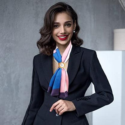 3pcs Fashion Scarf Ring Clip 3 Rings Silk Scarves Clip For Women Shawl Clip Buckle Gold Smooth Scarf Brooches Buckle - color: Scarf clip B-3PCS