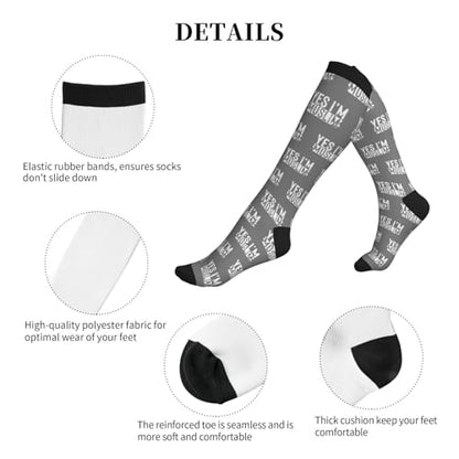 Muslim Islam Arabic Islamic Religious Allah God Be Compression Socks for Men & Women Circulation (15-20 mmHg) - color: 3 Black