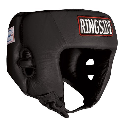 Ringside Competition Boxing Muay Thai MMA Sparring Head Protection Headgear Without Cheeks - color: Black, size: Medium