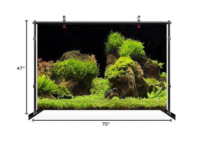 6x4ft Fish Tank Backdrop Aquarium Underwater Grass Leaves Aquatic Plant River Stone Bed Lake Background Diving Holiday Fishing Party Decoration Photo Props Wallpaper - size: 6x4FT