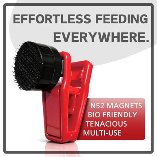 Magnetic Seaweed Clip - N52 Magnet, Rust-Proof Wavy Grip (Black & Red) - color: Blcak+Red