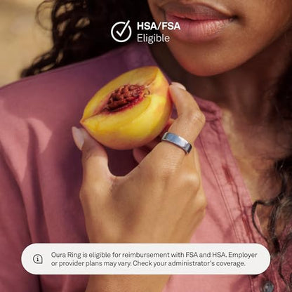 OURA Ring 5 Smart Ring - Silver - Size 6 - Fitness & Sleep Tracker - color: Silver, size: 6, style: Ring