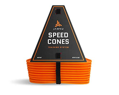 JAWKU Speed Cones Training System for Agility, Speed, Drills and Athletic Sports Training, 10 Cones
