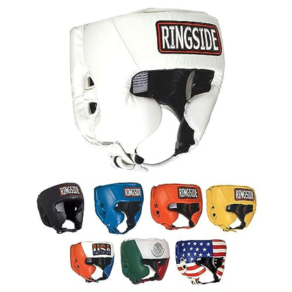 Ringside Competition-Like Boxing Headgear with Cheeks - color: White, size: Large