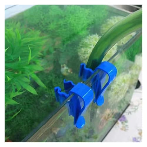 Aquarium Fish Tank Inflow Outflow Tube Holder 30pcs Aquarium Tube Holder Clip Fish Tank Water Change Hose Support ABS Plastic Glass Mount with Anti-Slip Design for Glass Fish Tanks(Black) - color: Black