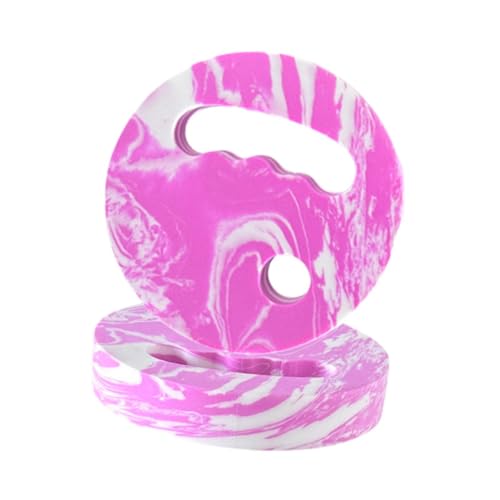 Menolana Water Exercise Discs Pool Resistance, Swim Discs Lightweight Buoyancy EVA Foam Aerobic Equipment for Water Workout Beach Pool - color: Pink White