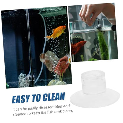 LIOOBO 50pcs Feeder Transparent Aquarium Cups for Fish Tank Feeding and Secure Viewing for Easy Installation - size: 3.00X3.00X1.50CM