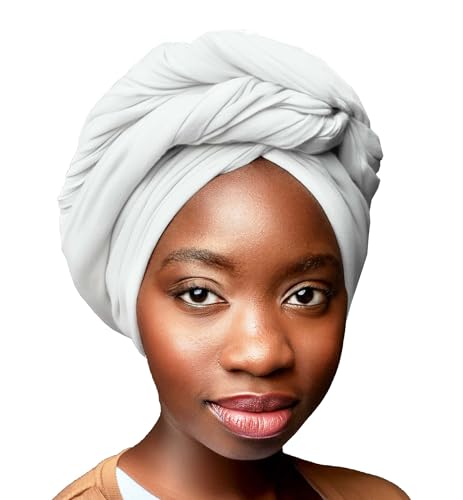 Women Cotton Jersey Hijab Scarves Muslim Shawls Turban Head Scarf Wraps Long 78" x 30" - color: White