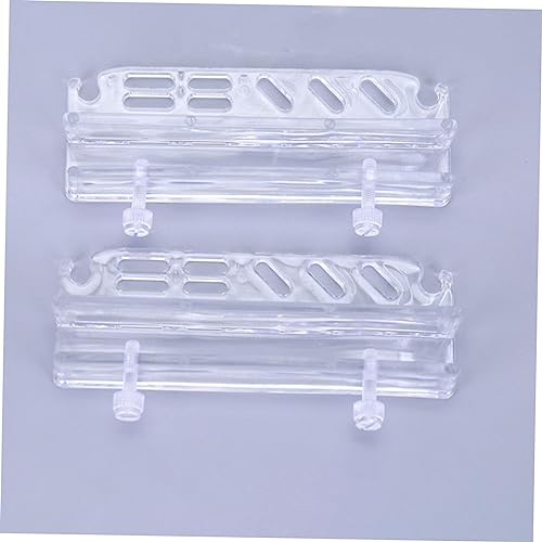 Aquarium Tool Holder Wall-Mounted Organizer for Fish Tank Cleaning Tools Transparent Acrylic Storage Rack for Scissors Tweezers and Tongs Compact Design for Easy Access